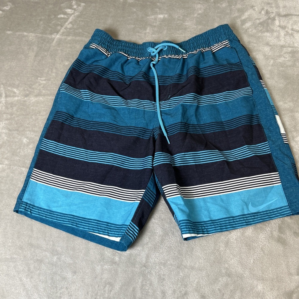 Nike Men's Swim Trunks Stripes Lined Medium